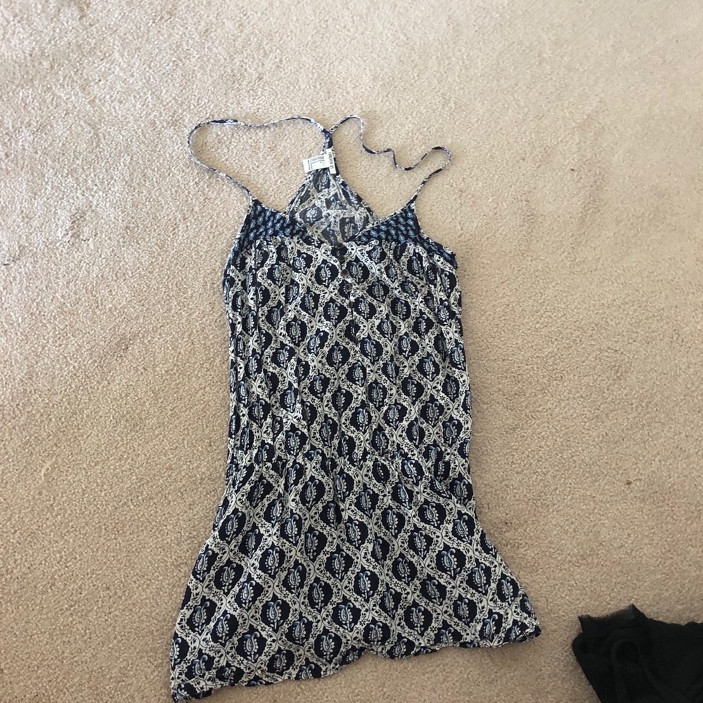Blue patterned tank